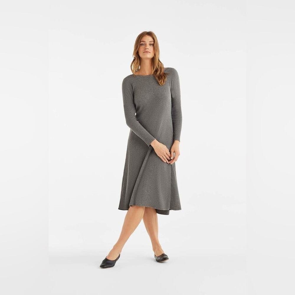 Vetta Capsule Wrap Dress Sweater Duster NEW Grey Medium